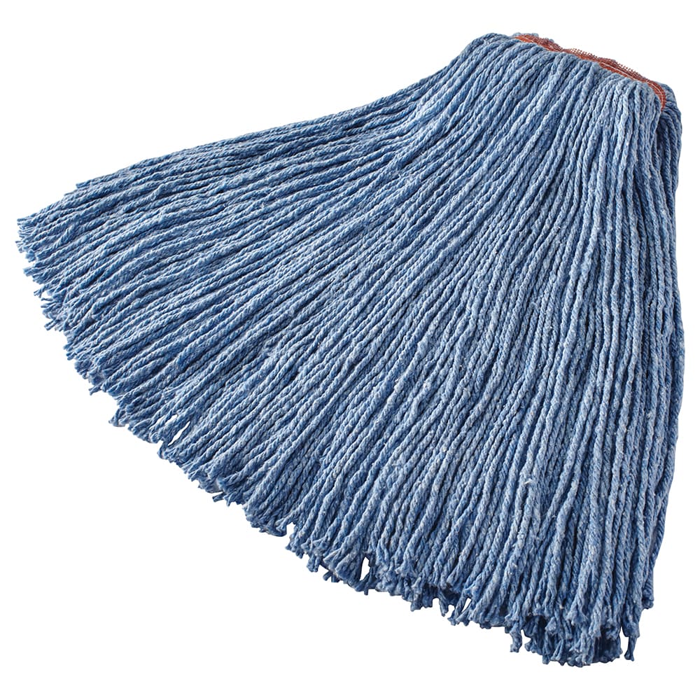 007-FGF51900BL00 32 oz Premium Mop Head - 1" Headband, 4 Ply Cotton/Rayon/Synthetic, Blue
