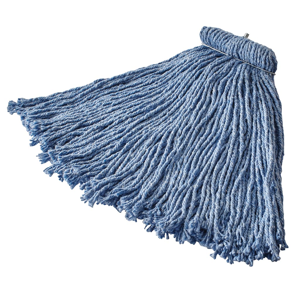 007-FGF56700BL00 20 oz Premium Mop Head - Screw-On Head, 4 Ply Cotton/Rayon/Synthetic, Blue