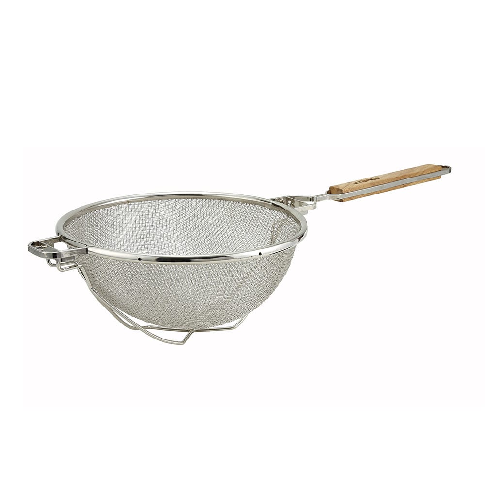 080-MST10RB 10 1/2" Medium Mesh Double Strainer - Nickel