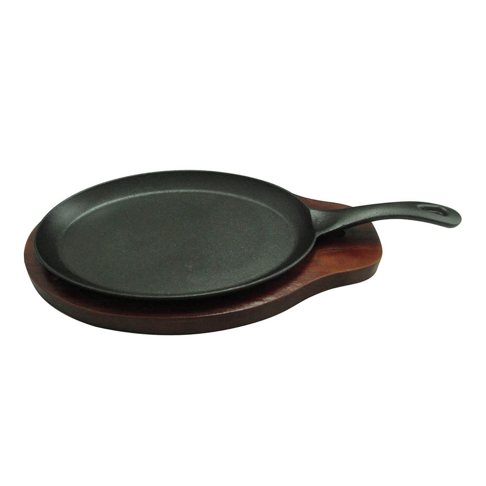 080-FS2 Fajita Server Set w/ Cast Iron Skillet & Wood Underliner