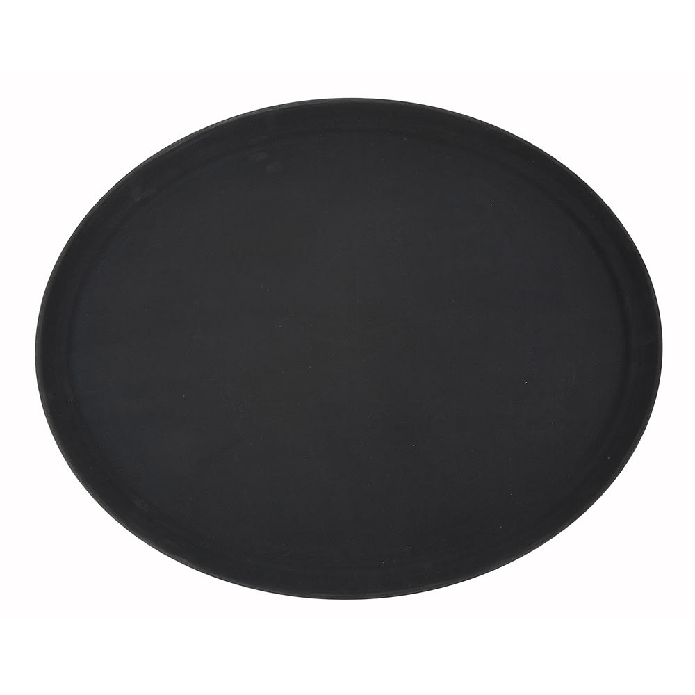 080-TFG2622K Oval Serving Tray - 26" x 22", Fiberglass, Black