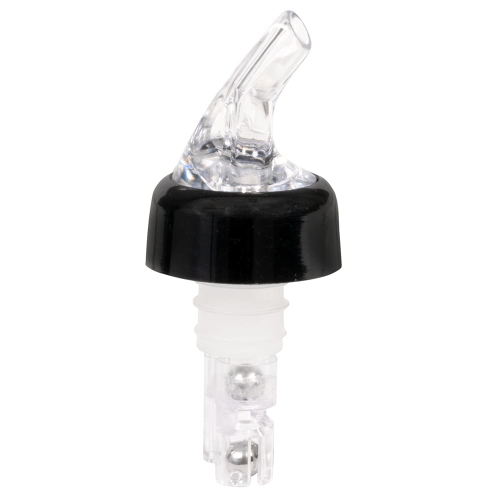 166-MPC125C Measure Pourer w/ 1 1/4 oz Capacity & Black Collar, Clear