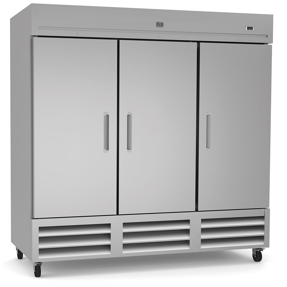 260-KCHRI81R3DFE 81" Three Section Reach In Freezer, (3) Solid Doors, 230v/1ph