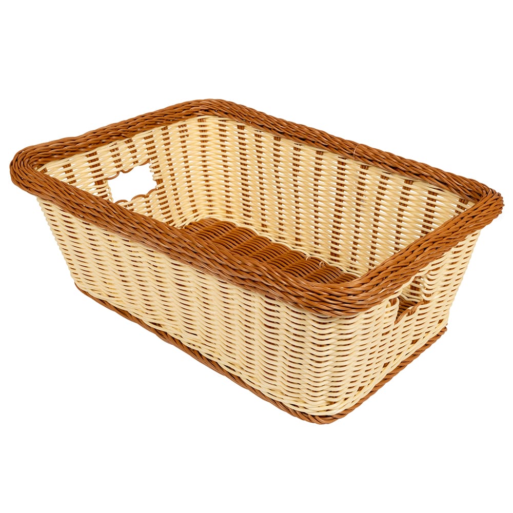 284-WB1515TT Rectangular Bread & Bun Basket, 18 1/2" x 13 1/2", Polypropylene, Two...