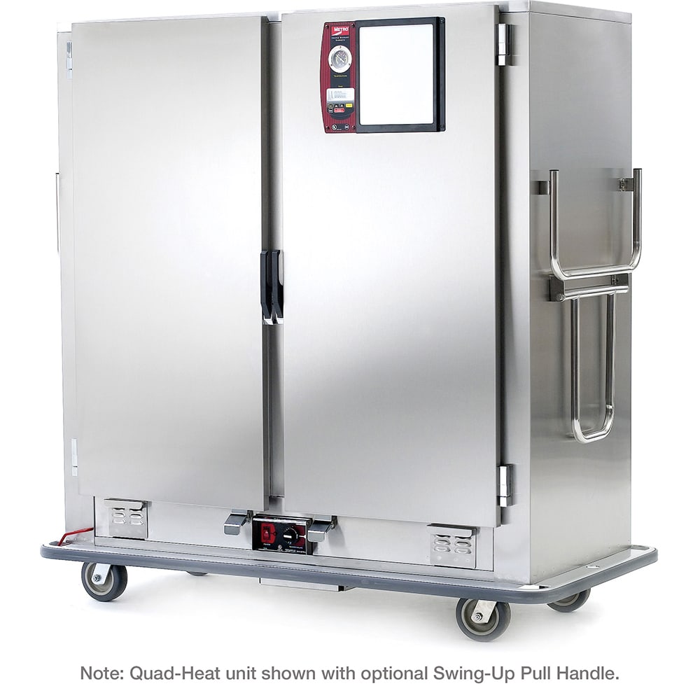001-MBQ200D Heated Banquet Cart - (200) Plate Capacity, Stainless, 120v