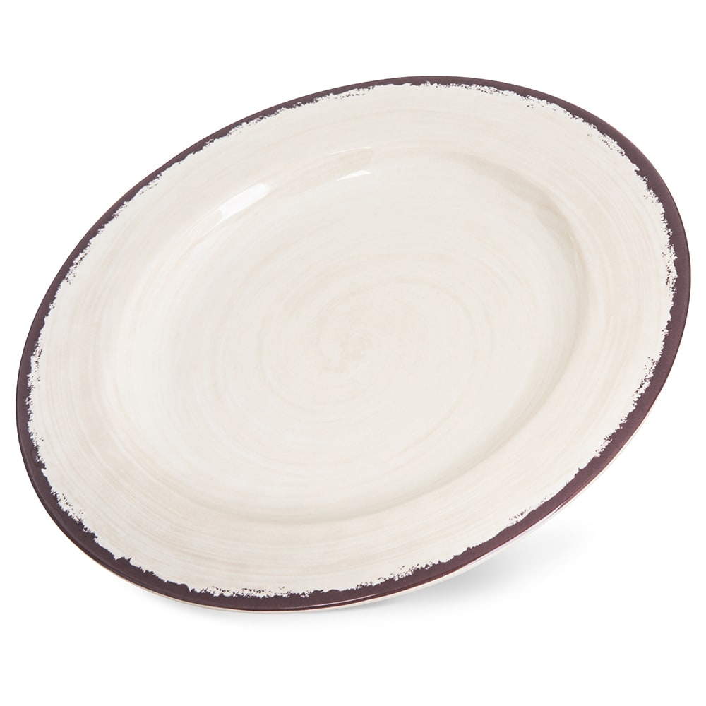 028-5400153 11" Mingle™ Round Melamine Dinner Plate, Sweet Cream