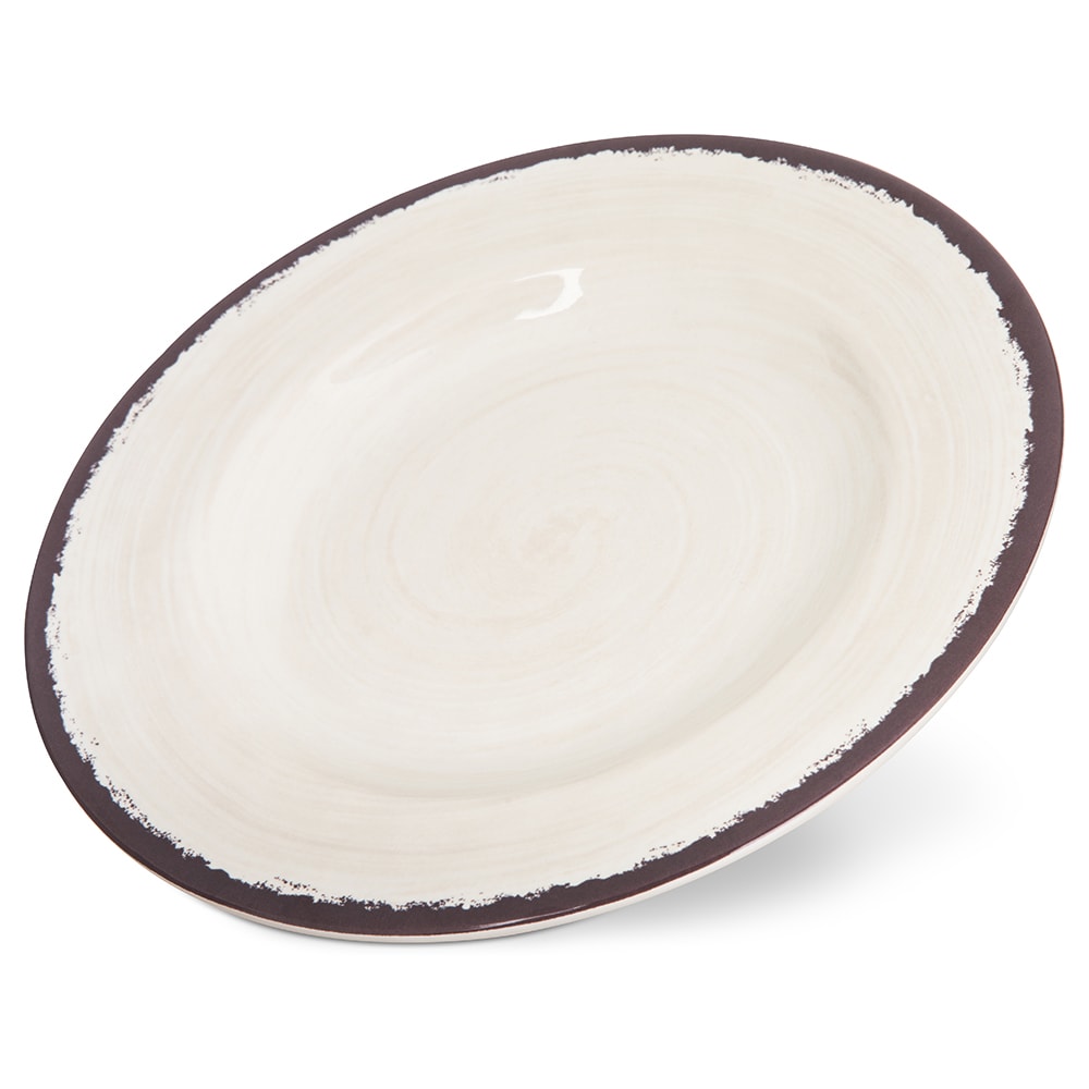 028-5400253 9" Round Melamine Salad Plate, Sweet Cream