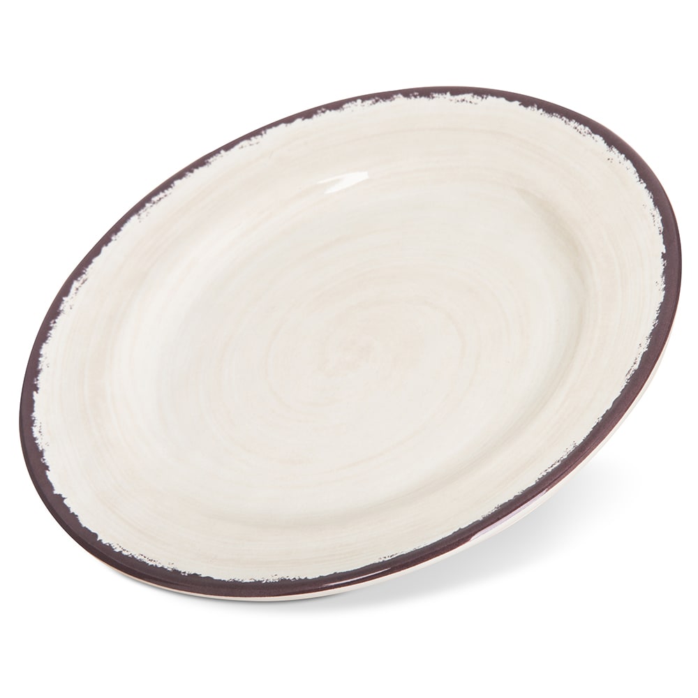 028-5400753 7" Round Melamine Bread & Butter Plate, Sweet Cream