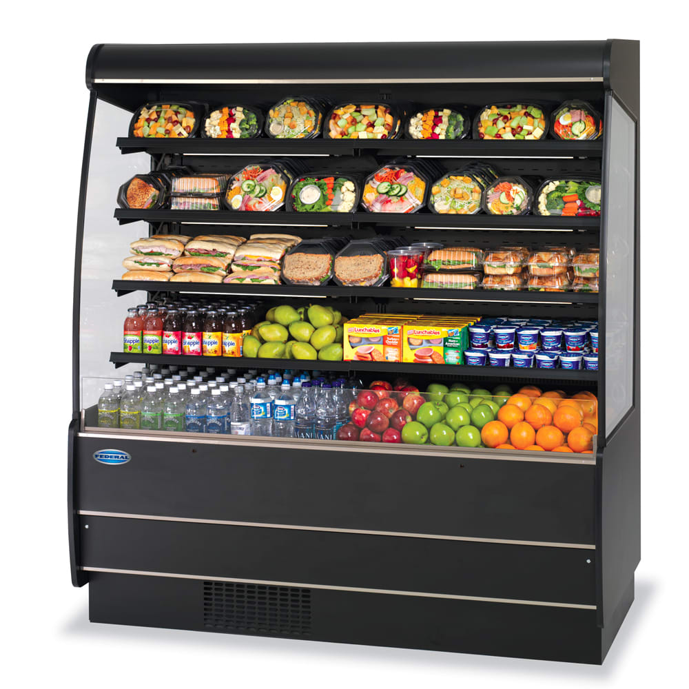 204-RSSM578SC 59" Vertical Open Air Cooler w/ (5) Levels, 120/208 240v/1ph