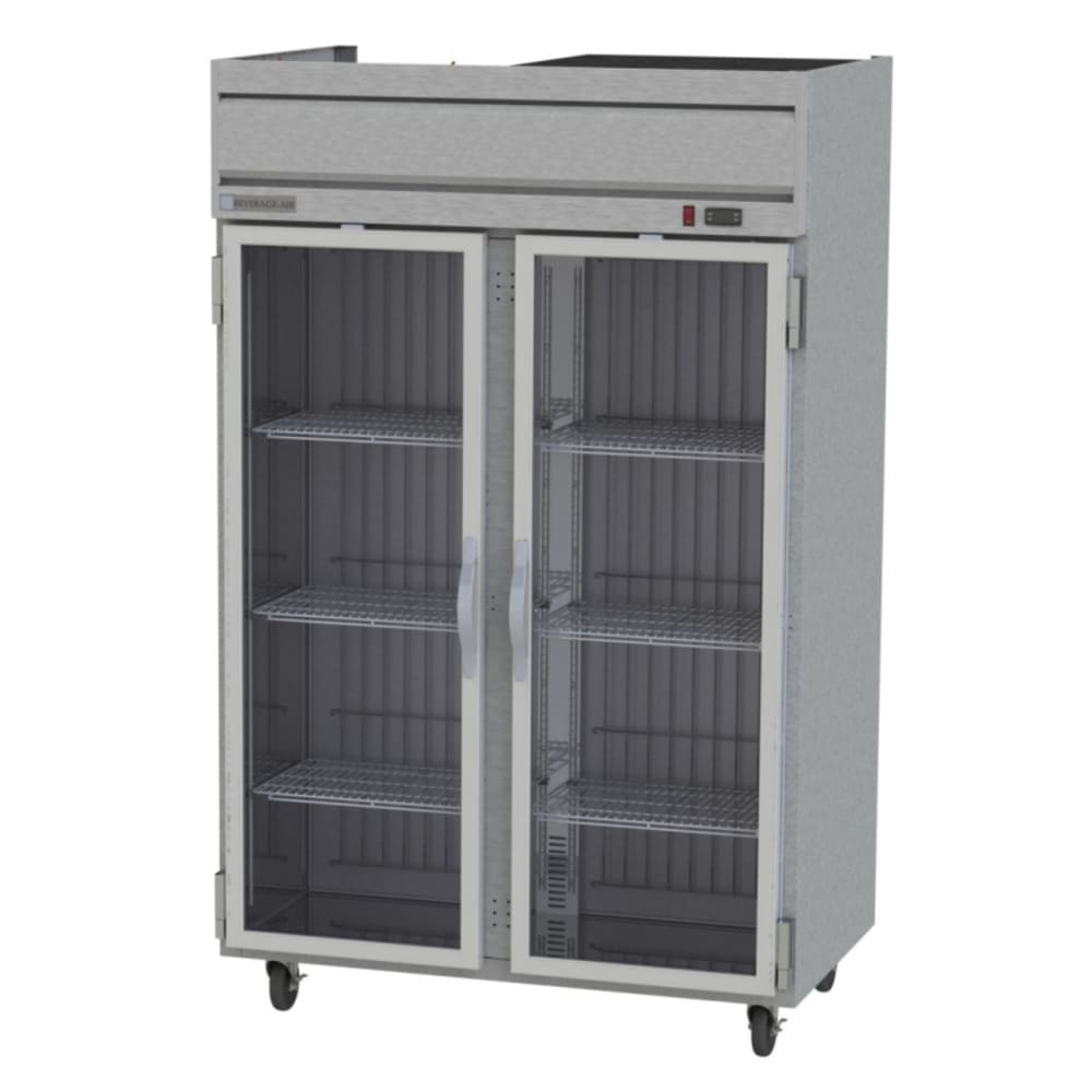 118-HF21G 52" Two Section Reach-In Freezer, (2) Glass Doors, 115v