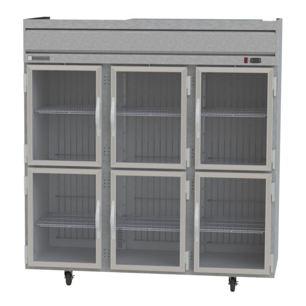 118-HFP35HG 78" Three Section Reach-In Freezer, (6) Glass Doors, 115v
