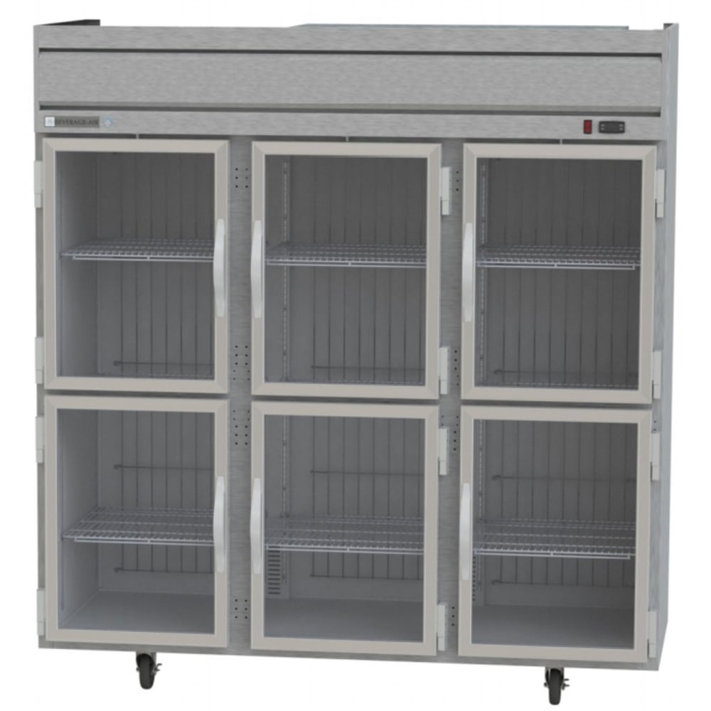118-HFPS35HG 78" Three Section Reach-In Freezer, (6) Glass Doors, 115v