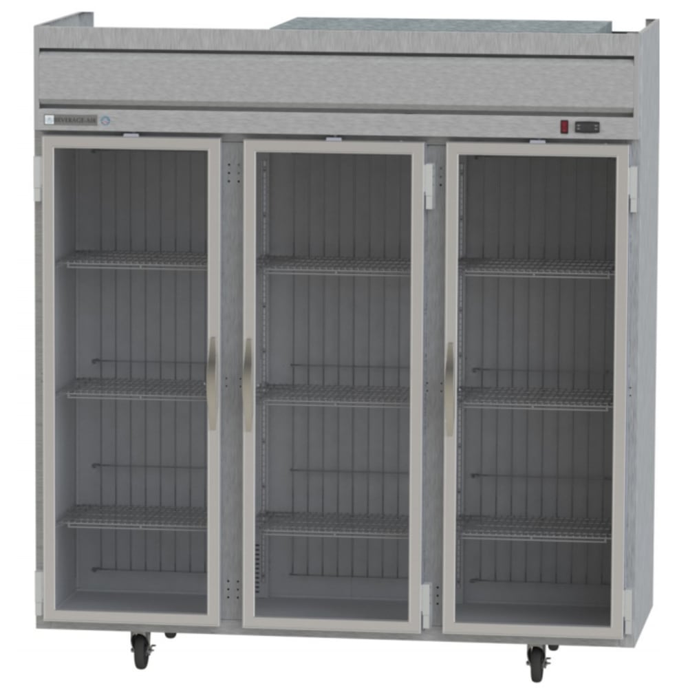 118-HFS35G 78" Three Section Reach In Freezer, (3) Glass Doors, 115v