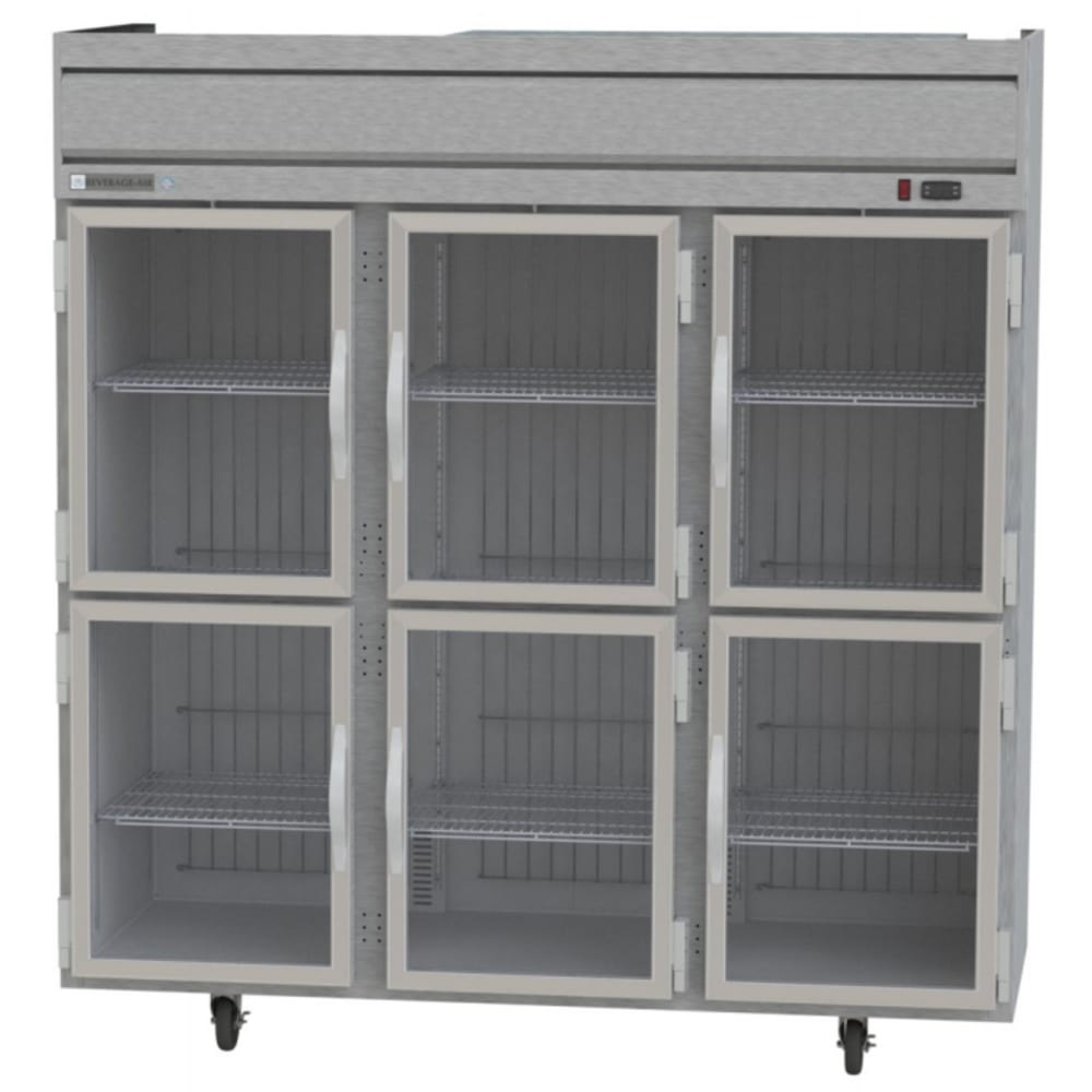 118-HFS35HG 78" Three Section Reach In Freezer, (6) Glass Doors, 115v