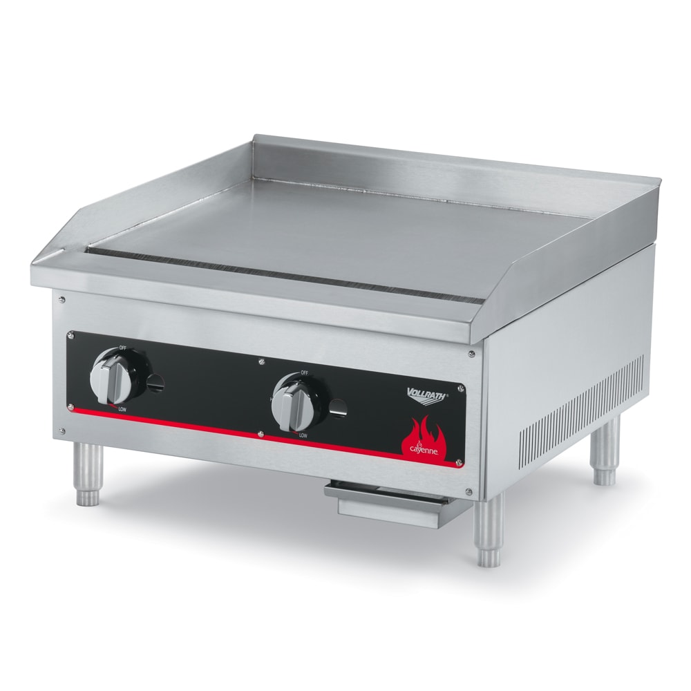 175-40722 24" Gas Griddle w/ Thermostatic Controls - 3/4" Steel Plate, Convertible