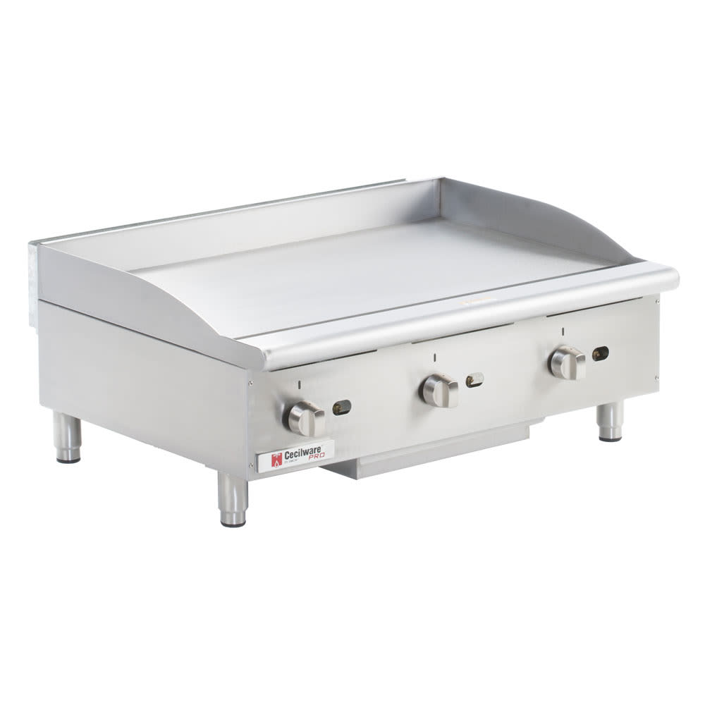 131-GCP36 36" Gas Griddle w/ Manual Controls - 1" Steel Plate, Convertible