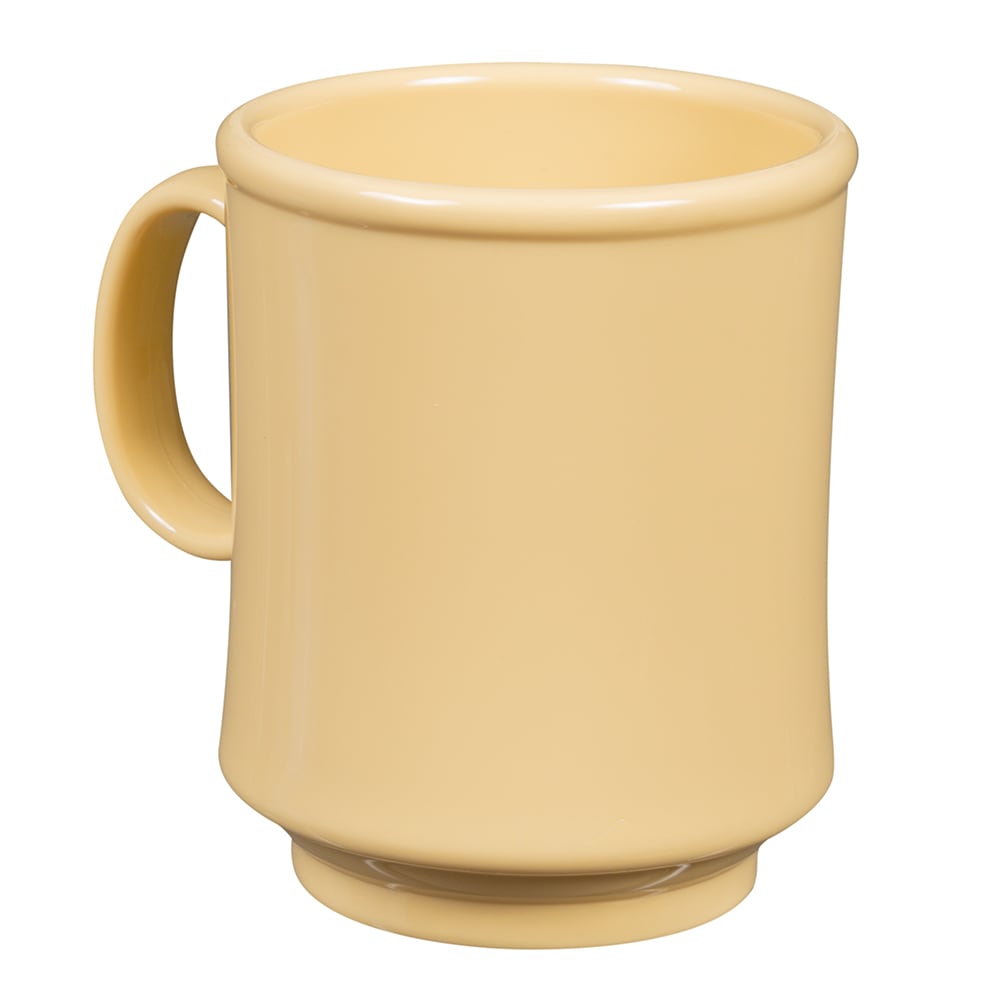 284-TM1308SQ 8 oz Plastic Coffee Mug, Yellow