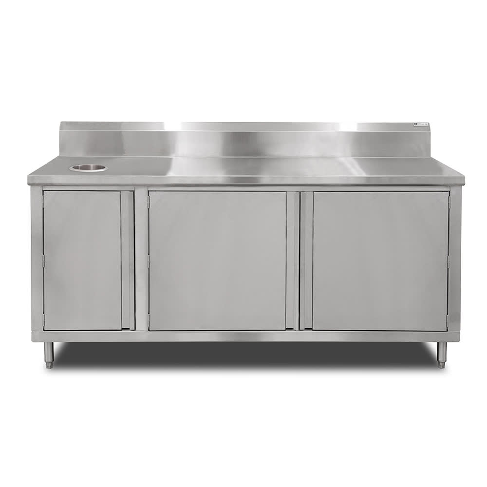 416-4BU4R53660R 60" Beverage Unit w/ Swing Doors & Right Trash Chute, 36"D