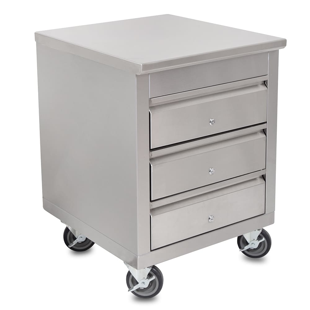416-4CD42724CL Mobile Drawer Cabinet w/ (3) Drawers - 24"W x 26 1/2"D x 33 3/4"H,...