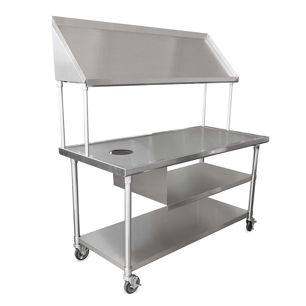 416-BT63063SSK 63" Straight Sorting Table, Marine Edge
