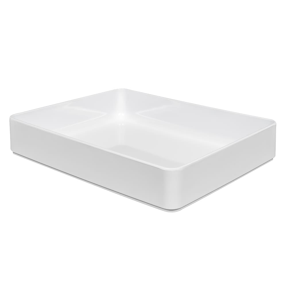 284-ML86W 15 3/4" Rectangular Serving Bowl w/ 7 3/5 qt Capacity, Melamine, White