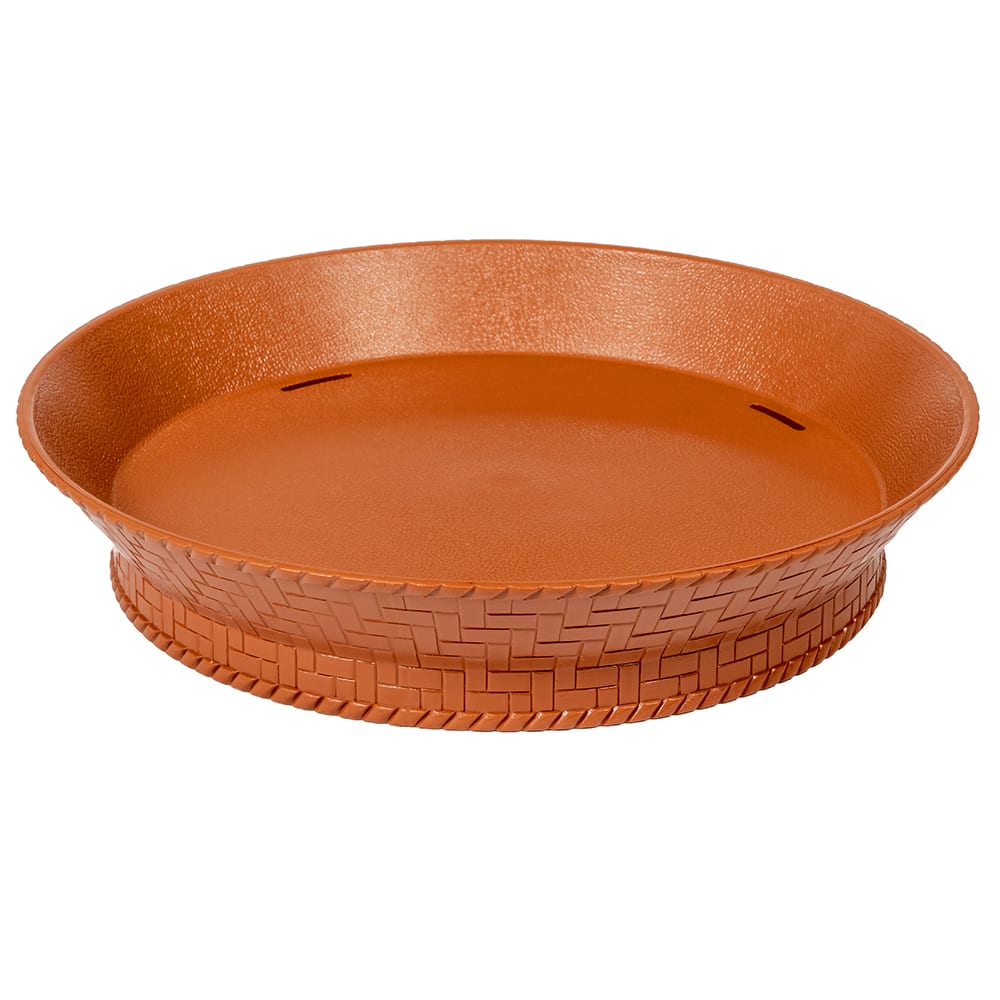 284-RB880TER 10 1/2" Round Fast Food Basket, Polypropylene, Terracotta