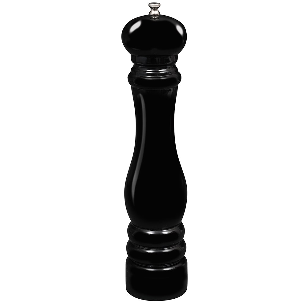 166-PMBL12 12"H Pepper Mill - Wood, Black