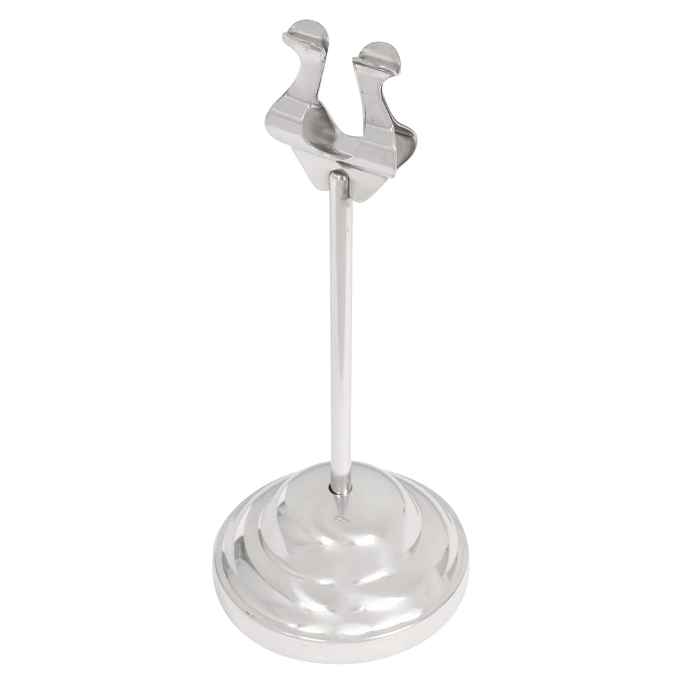 166-HPCH6 6" Number Card Holder w/ Weighted Base - Stainless