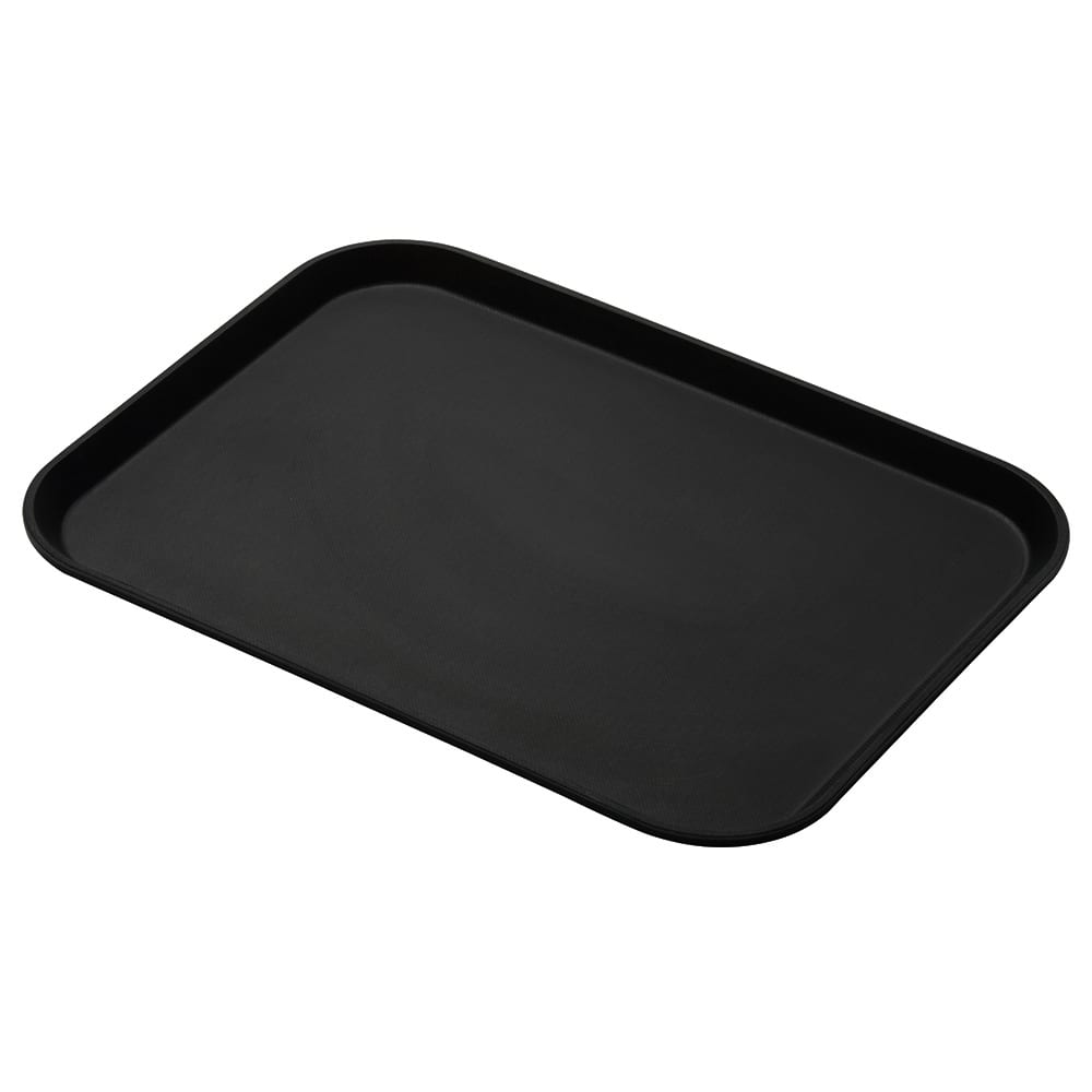 144-1014CT110 Rectangular Camtread Serving Tray - 10 5/8x13 3/4", Fiberglass, Black Satin