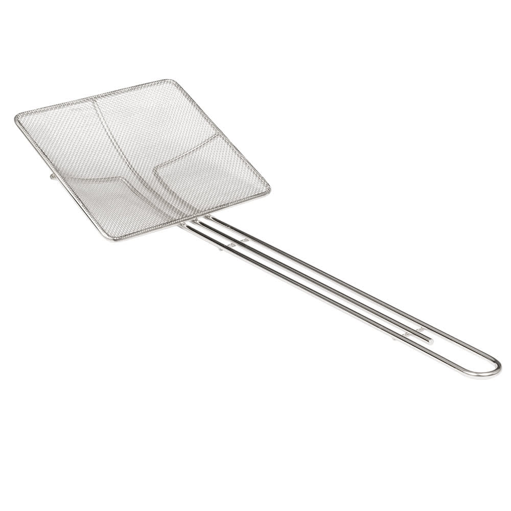 166-SKS714 7" Square Skimmer w/ 14" Handle, Tin/Mesh