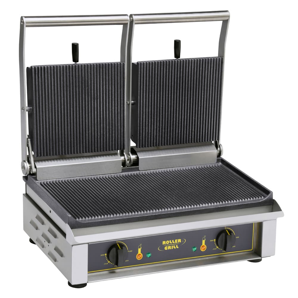 Equipex MAJESTIC Double Commercial Panini Press w/ Cast Iron Grooved & Smooth Plates, 208-240v/1ph