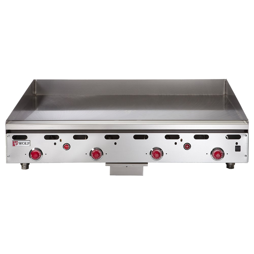 Wolf ASA48 48" Gas Griddle w/ Thermostatic Controls - 1" Steel Plate, Liquid Propane