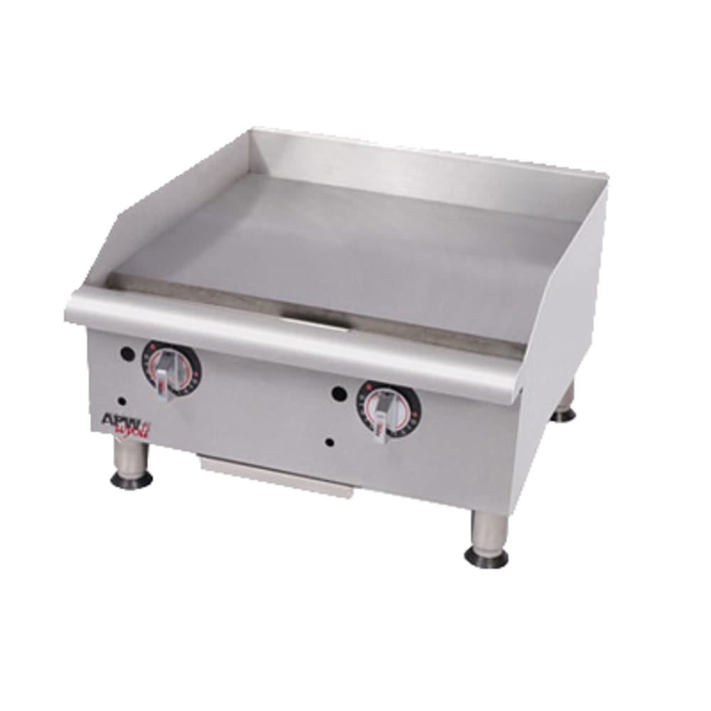 011-GGM18HLP 18" Gas Griddle w/ Manual Controls - 1" Steel Plate, Liquid Propane