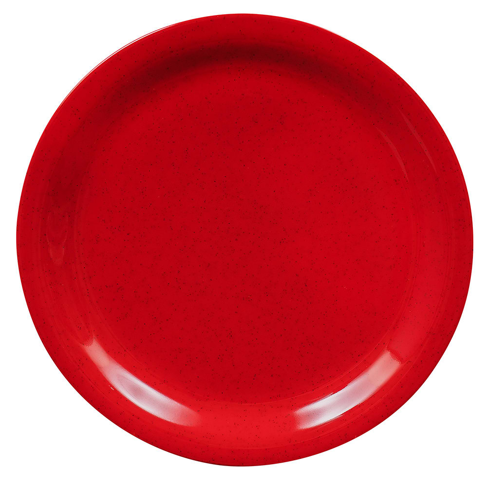284-NP7RSP 7 1/4" Round Melamine Salad Plate, Red