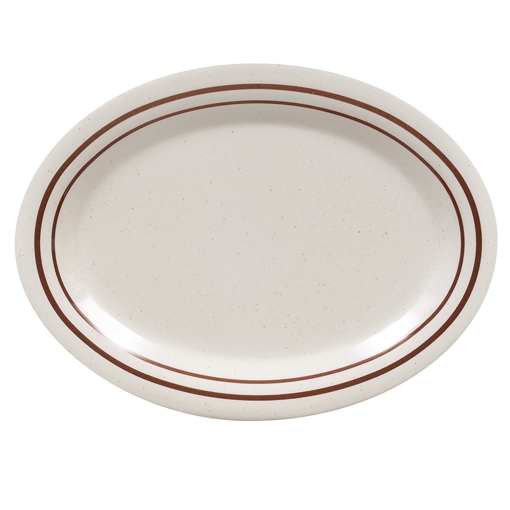 284-OP120U 12" x 9" Oval Ultraware Platter - Melamine, White