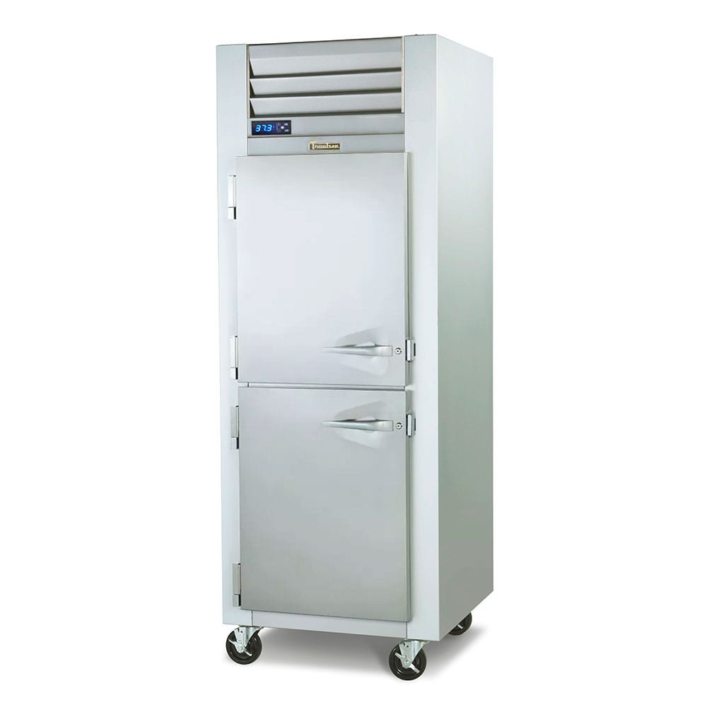 206-G10004P 29 7/8" One Section Pass Thru Refrigerator, 4 Left Hinge Solid Doors, 115v
