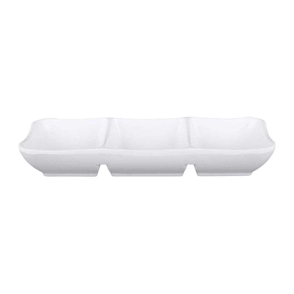701-JW2071W 7 5/8" x 3 1/4" Rectangular Zen Tray - Melamine, White