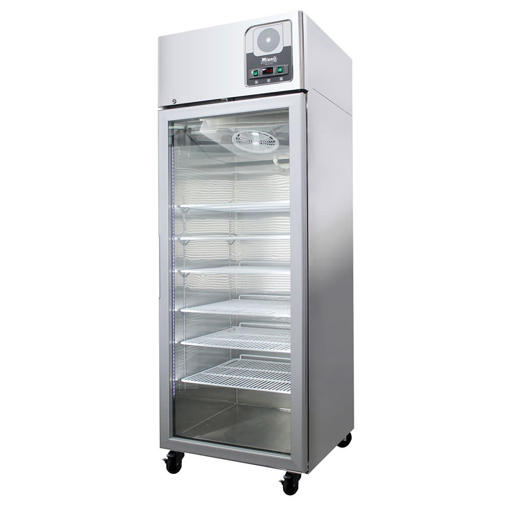 Migali G-1RG 28 7/10" One Section Vaccine Refrigerator w/ Glass Door - Stainless, 115v