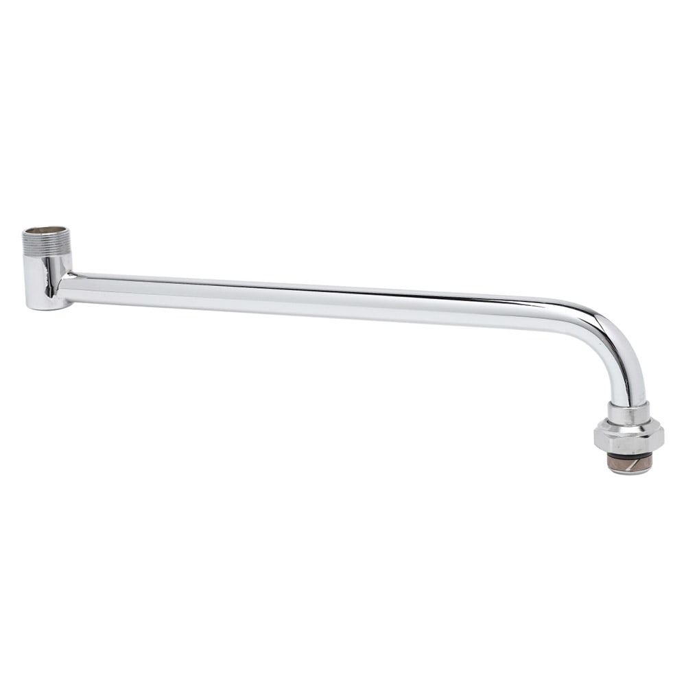 064-00287140 12" Back Section for Double Joint Nozzles - Brass, Chrome Plated