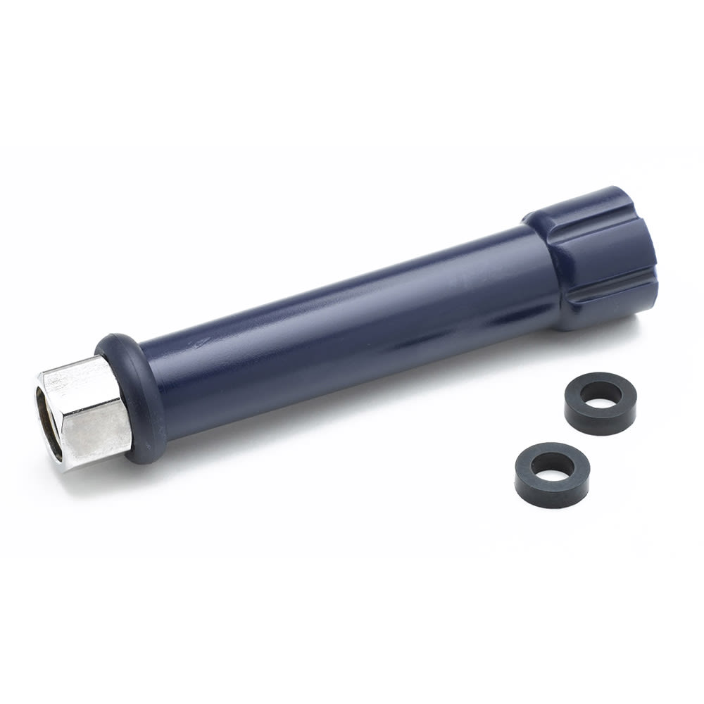 064-01250440 5 3/4" Handle Grip - Thermoplastic/Brass, Blue