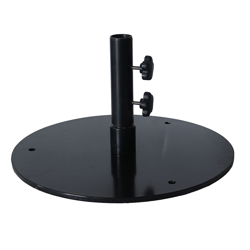 838-US604017 1 2/3 ft Round Umbrella Base - 50 lb, Steel, Black