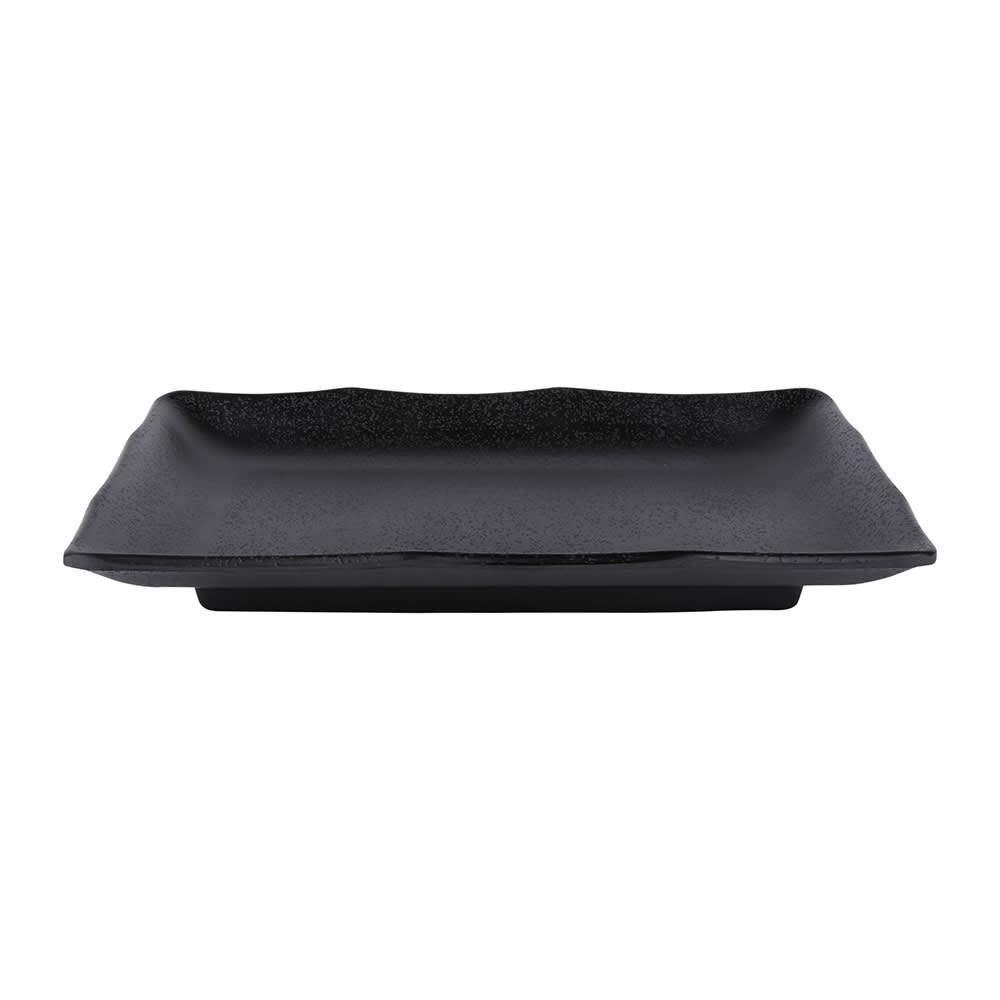 701-JW5408B 8 1/4" x 5 1/8" Rectangular Zen Tray - Melamine, Black