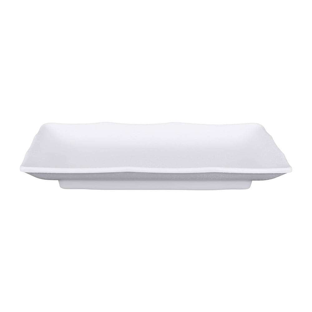 701-JW5408W 8 1/4" x 5 1/8" Rectangular Zen Tray - Melamine, White