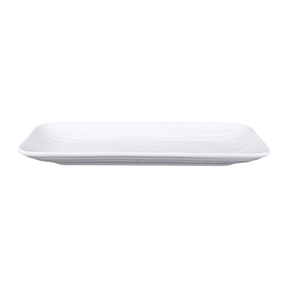 701-JW5411W 11" x 4 5/8" Rectangular Zen Tray - Melamine, White
