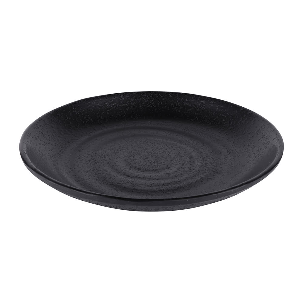 701-JW7005B 5" Round Melamine Plate, Black