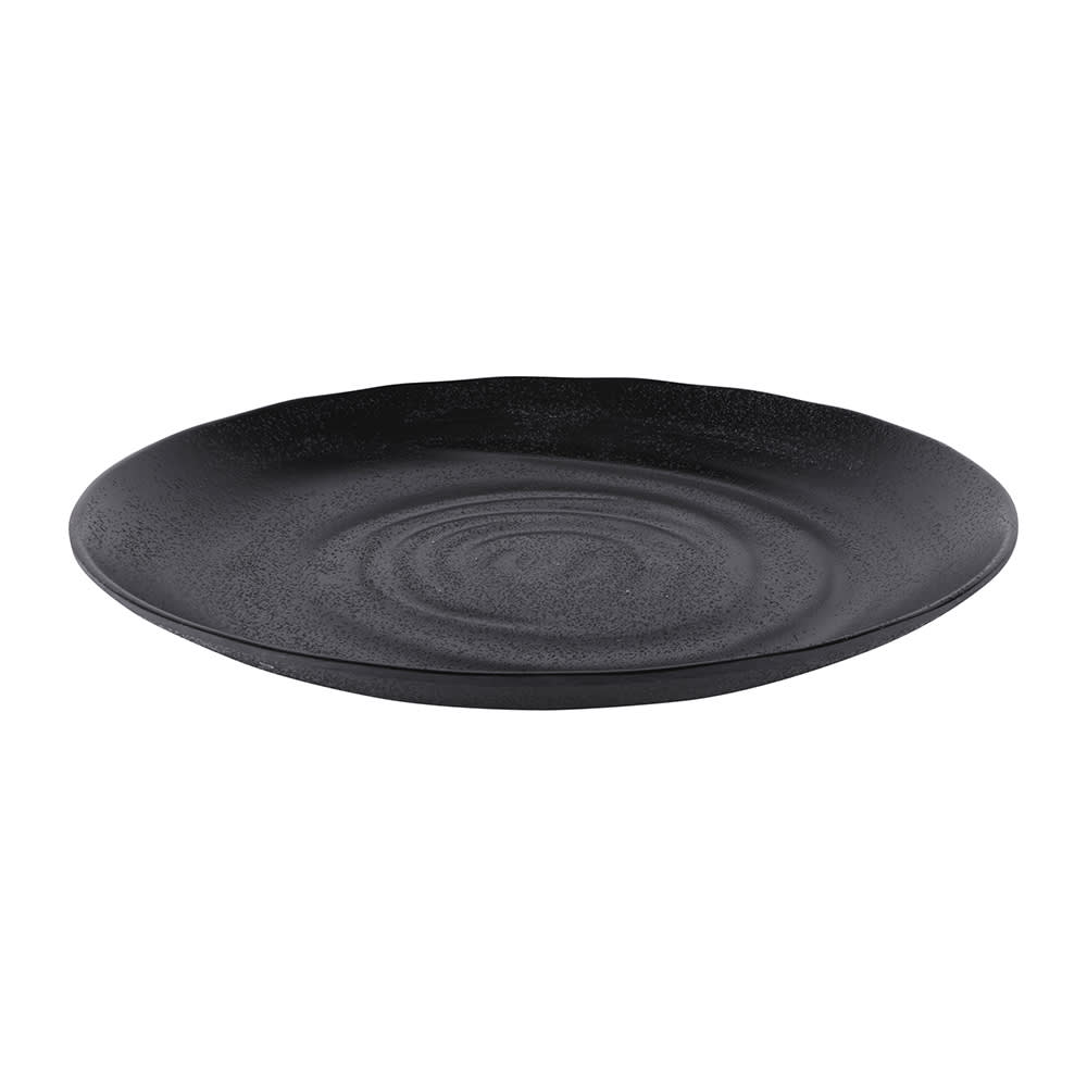 701-JW7009B 9 1/4" Round Melamine Dinner Plate, Black