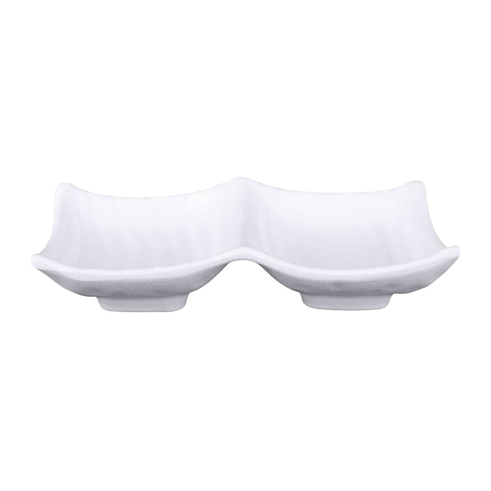 701-JWT58W 5 5/8" x 3 3/8" Rectangular Zen Tray - Melamine, White