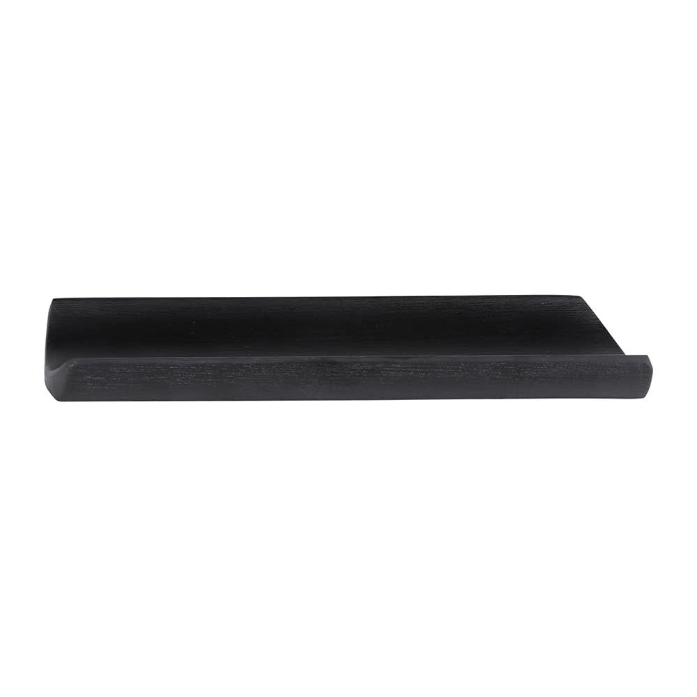 701-JWTR07B 6 3/4" x 1 3/4" Rectangular Zen Towel Plate - Melamine, Black
