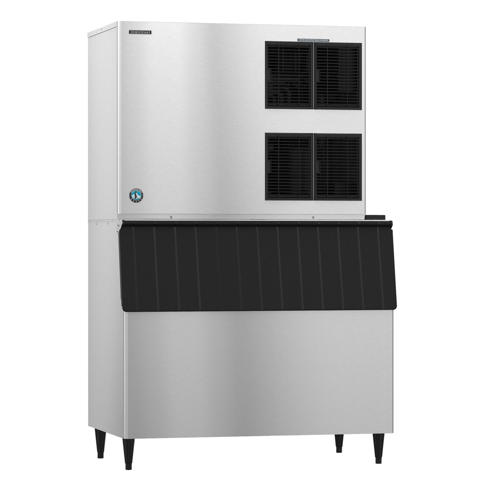 440-KM1900SWJ3B800 1880 lb KM Series Crescent Cube Ice Machine w/ Bin - 800 lb Storage, Water Coo...