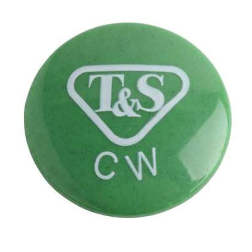 064-00119145NS Snap In Index Button w/ T&S Logo, Green